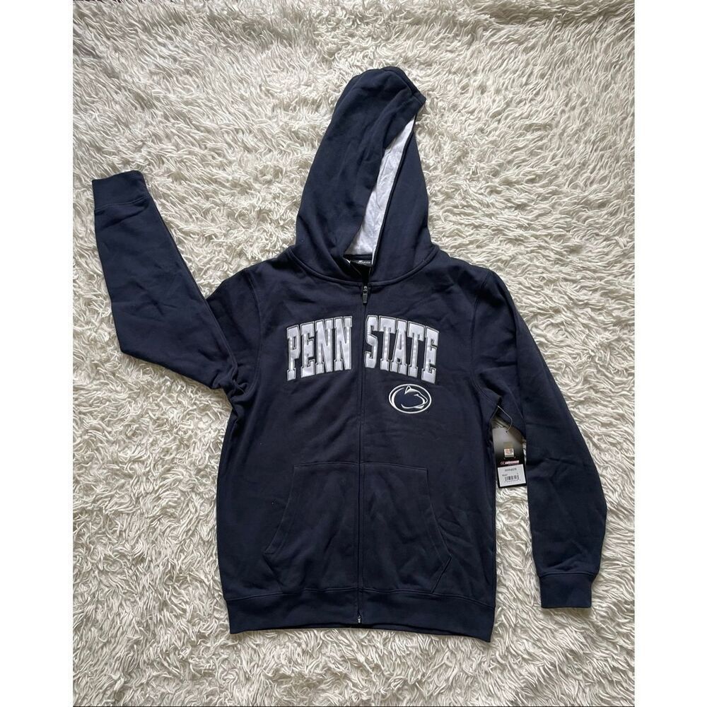 NWT Penn State Nittany Lions Colosseum Arch & Logo Full-Zip Hoodie - Navy Youth - Picture 2 of 6